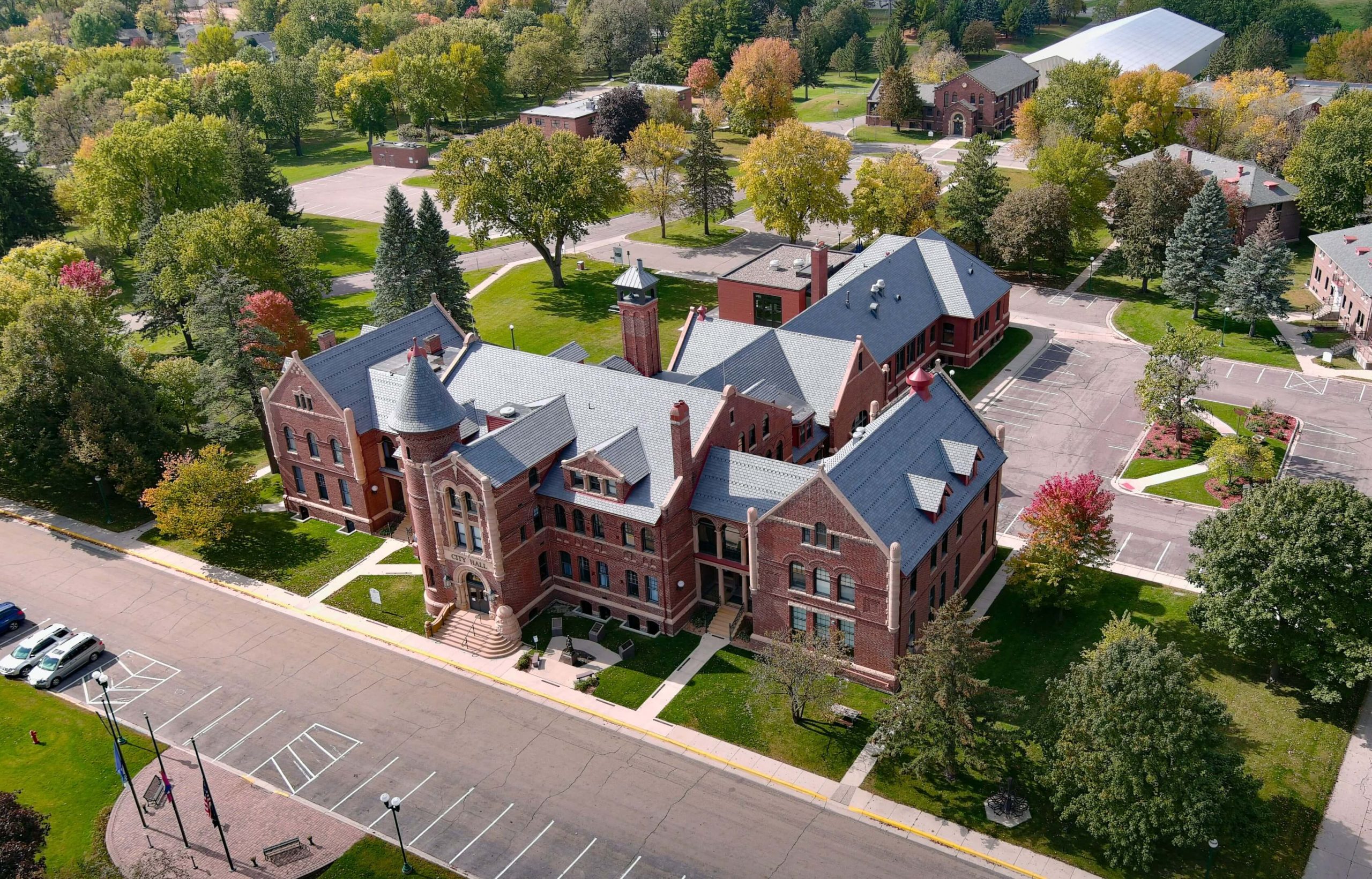 New Synthetic Slate Roof Tops Historic Owatonna City Hall