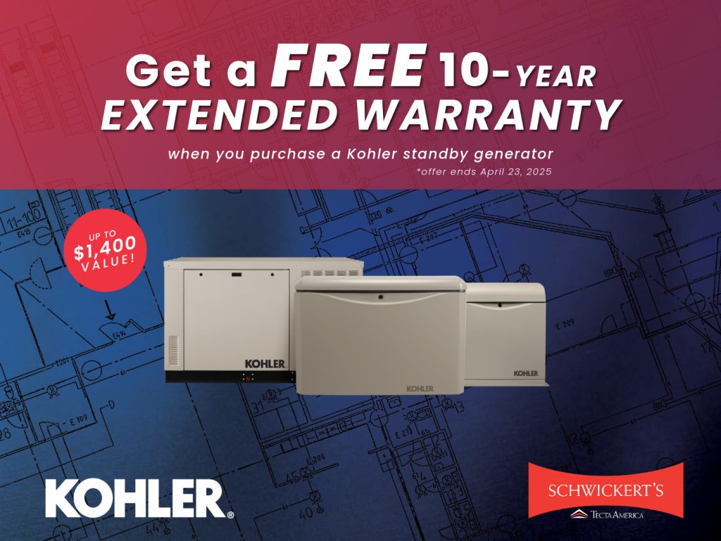 get a free extended 10 year extended warranty on Kohler