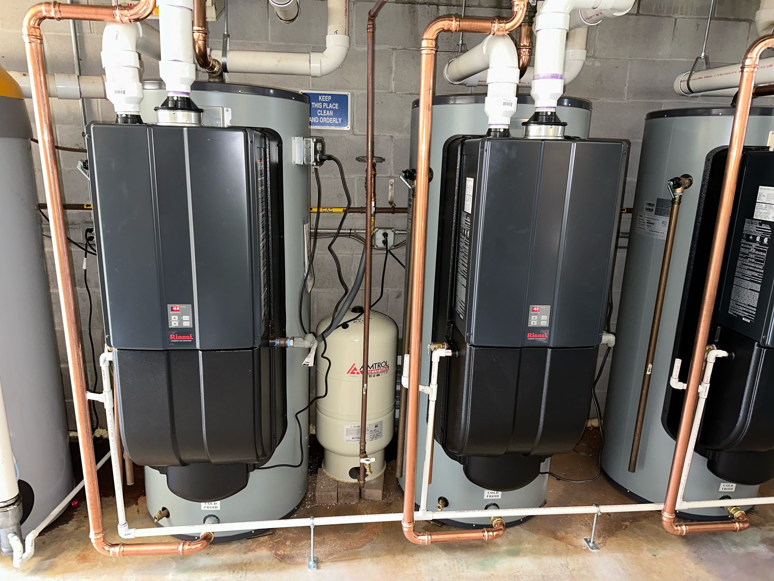 mechanical room featuring boilers