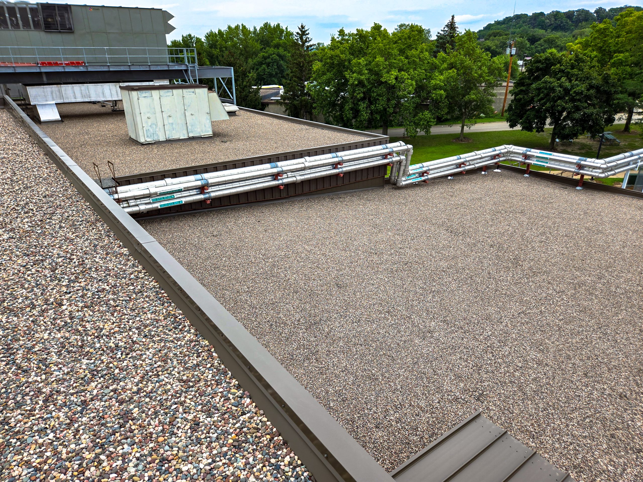 metal details on Rochester Rec Center roof