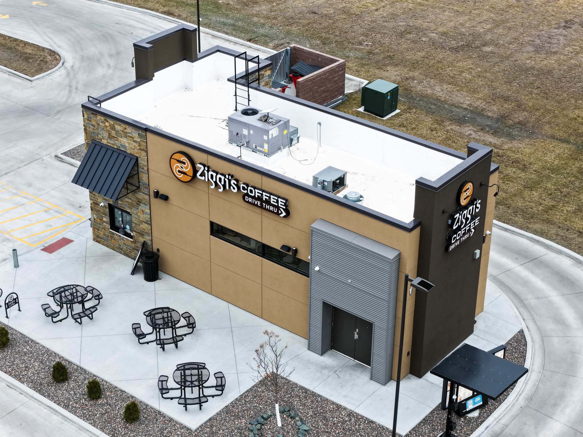 aerial of Ziggi's Coffee