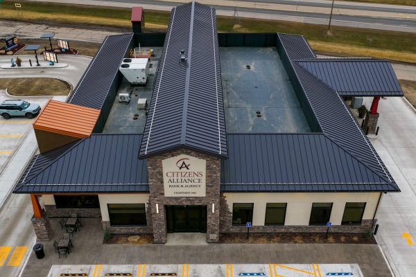 roof details on office building
