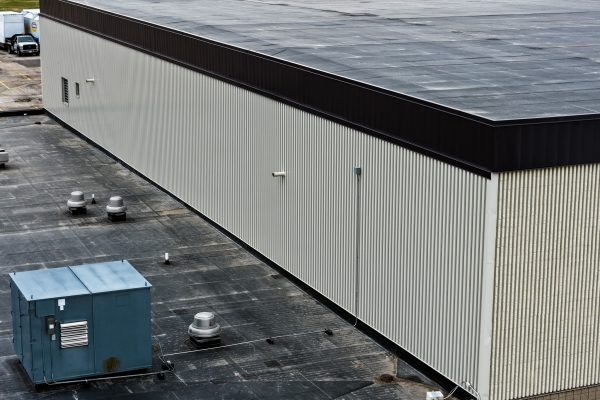 close up of metal panels