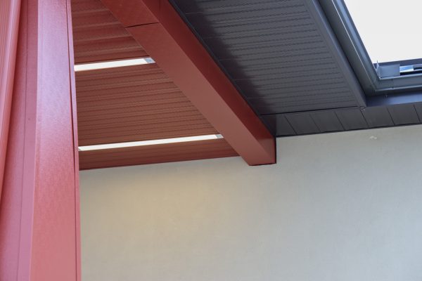 metal details on bank drive thru