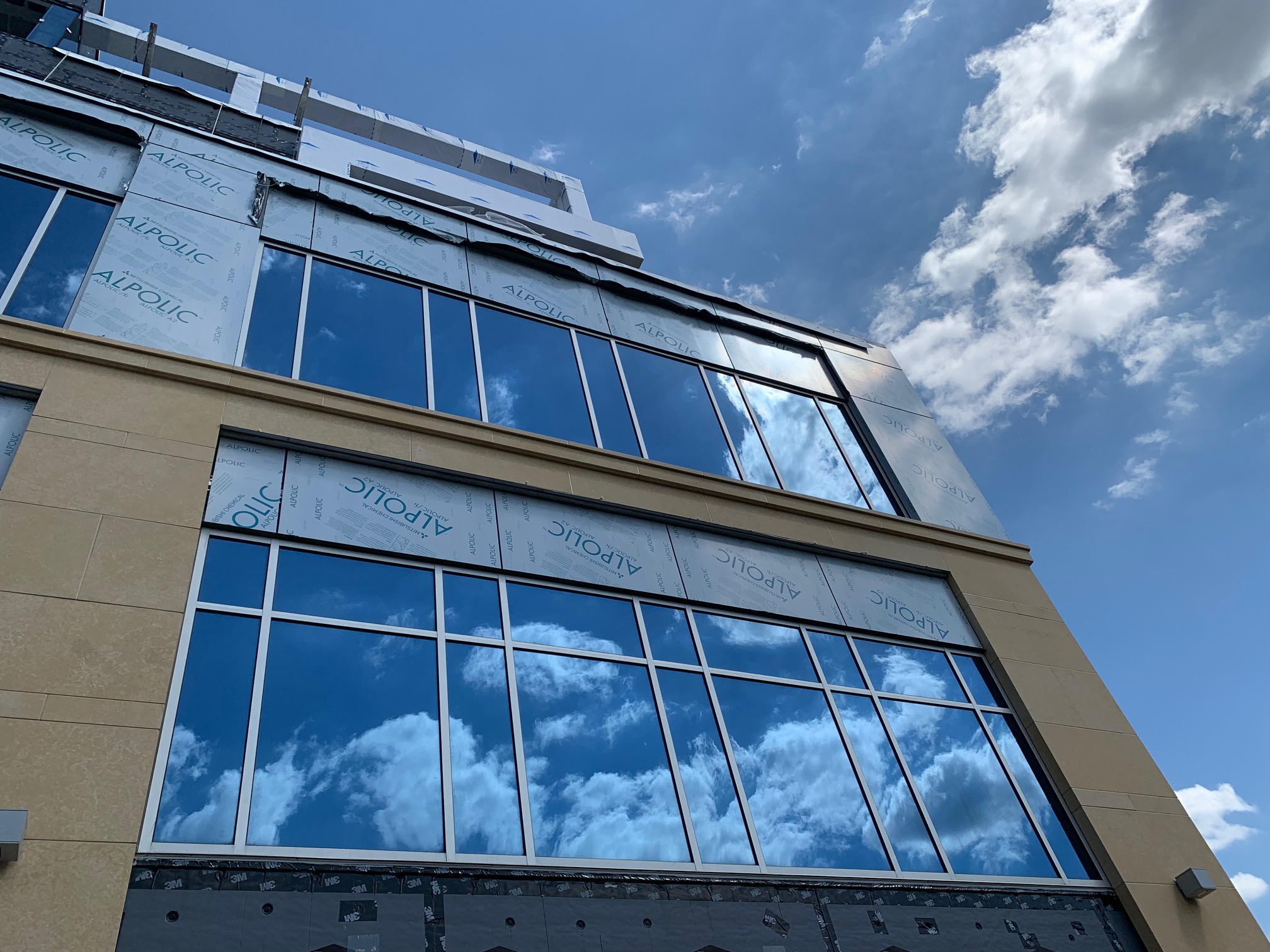 side of building with new metal panels