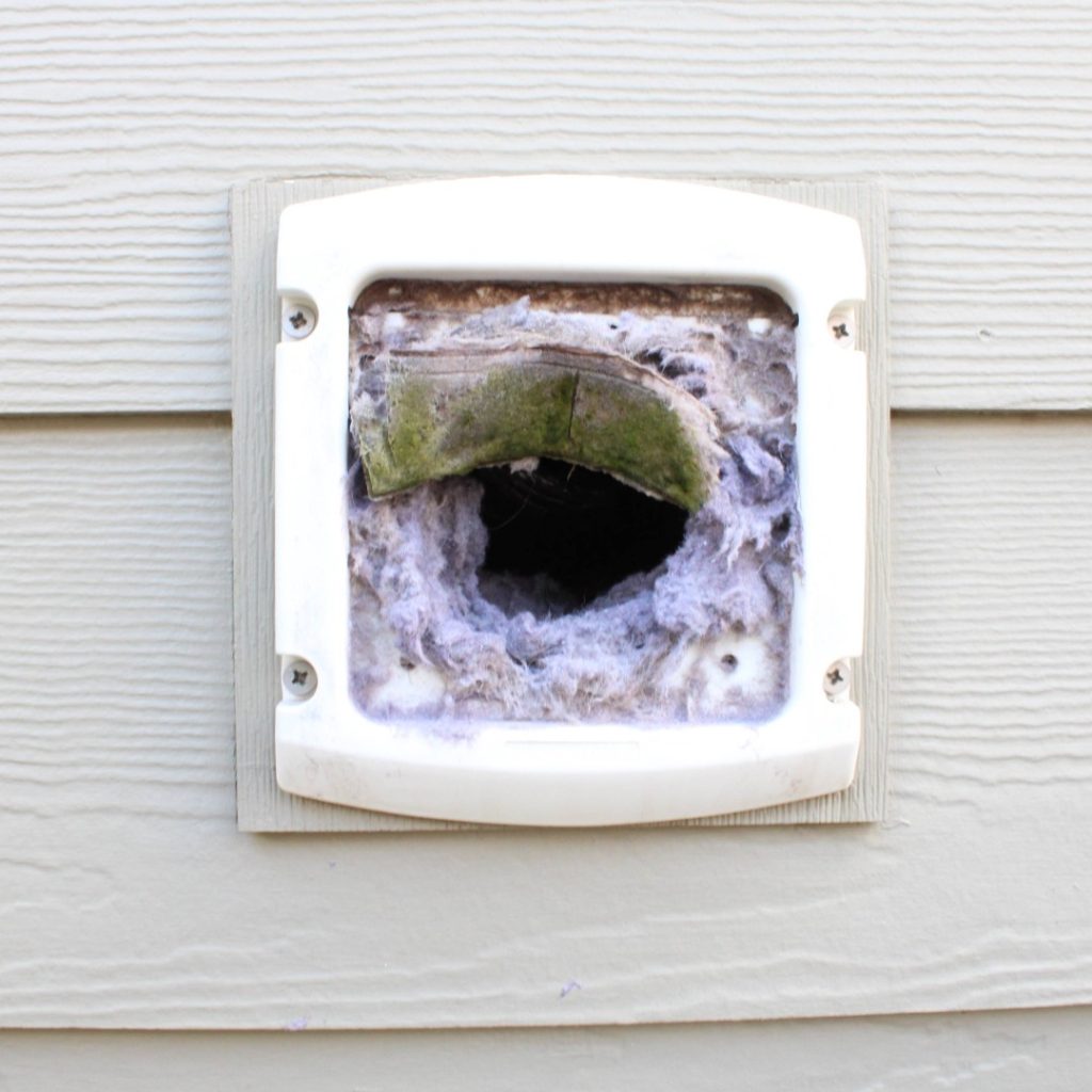 dryer vent full of lint