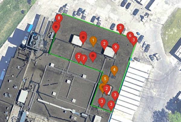 aerial map of building deficiencies
